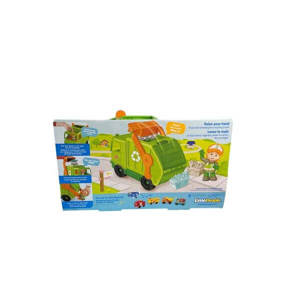 Fisher Price Little People Recycling Truck Musical Toddler Garbage Toy Set #2 - Picture 4 of 5